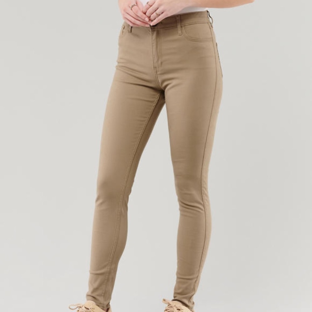 High Rise Super Skinny Khaki Jeans